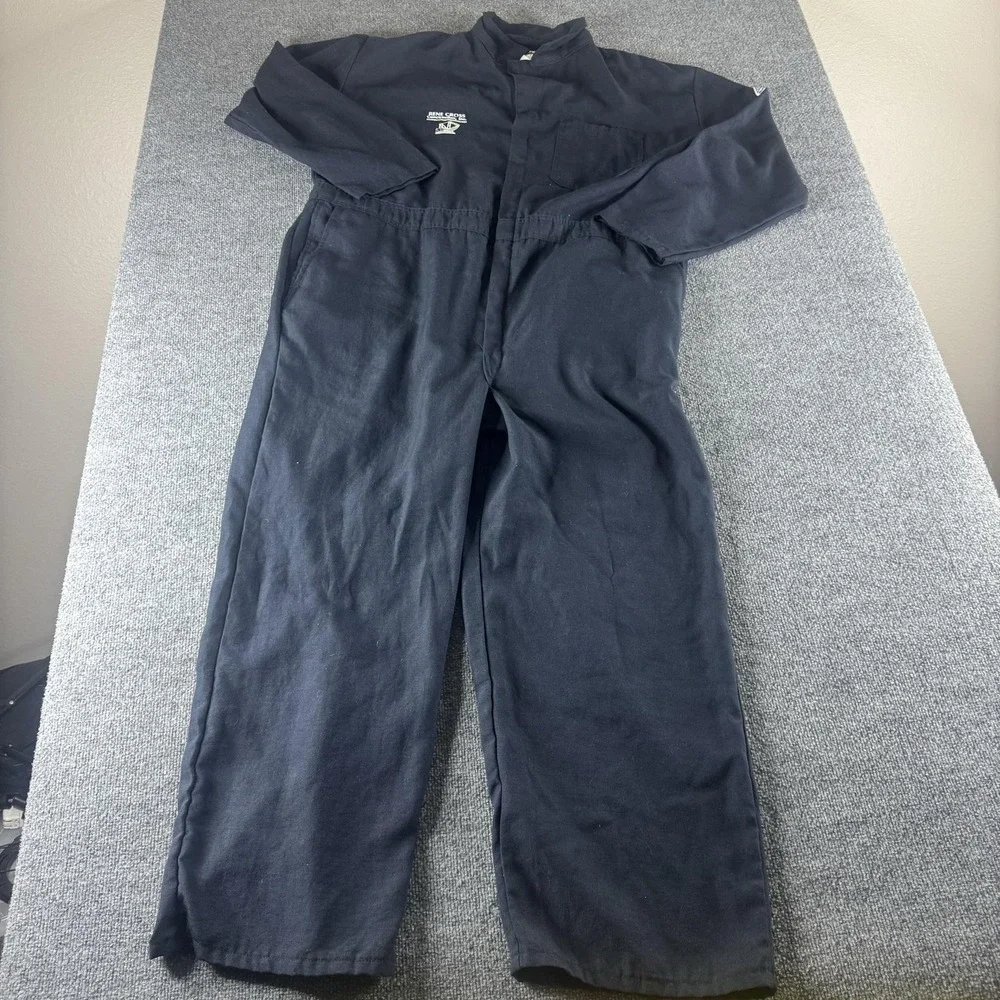 Bulwark FR Coveralls Mens 54R Blue Nomex IIIA Flame Resistant Workwear Safety
